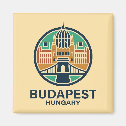 Budapest Hungary Europe Magneet (Voorkant)