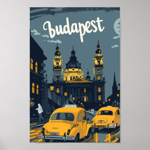 Budapest Hungary Famous Travel Place Briefkaart Poster