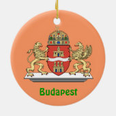 Budapest Hungary kerstversiering Keramisch Ornament (Achterkant)