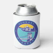 Budapest, Hungary, Magyar, Chain Bridge at Danube Blikjeskoeler (Blikje Voorkant)