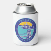 Budapest, Hungary, Magyar, Chain Bridge at Danube Blikjeskoeler (Blikje Achterkant)