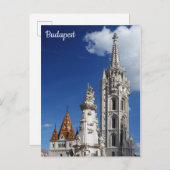 Budapest Hungary Matthias Church Briefkaart (Voorkant / Achterkant)