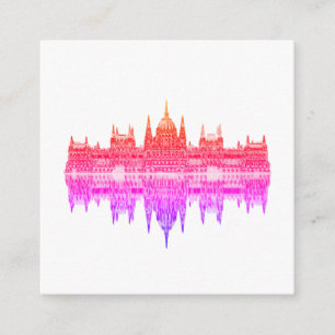 Budapest Hungary Parlement Architecture Sketch Informatiekaartje