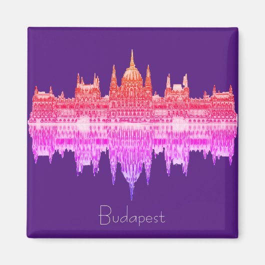 Budapest Hungary Parlementsarchitectuur Magnet (Voorkant)