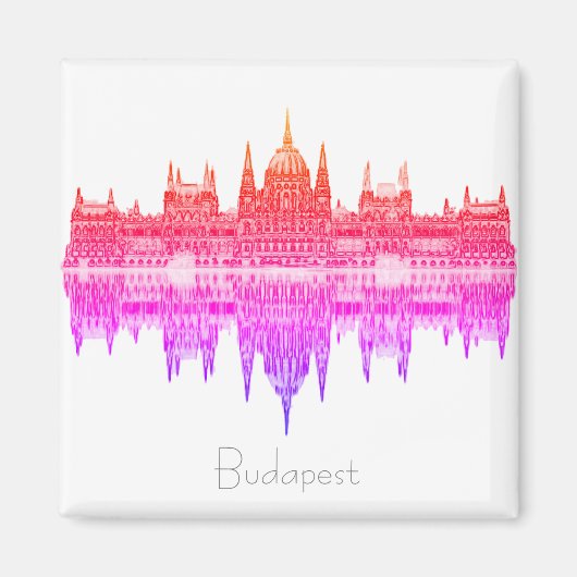 Budapest Hungary Parlementsarchitectuur Magnet (Voorkant)