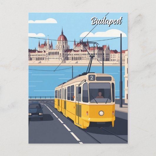 Budapest Hungary Parliament Building Travel Briefkaart (Voorkant)