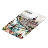 Budapest Hungary Parliament Danube River Skyline Magneet (Linkerzijde)