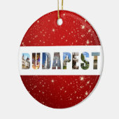 Budapest Hungary Reisfoto's met kerstmis Keramisch Ornament (Links)