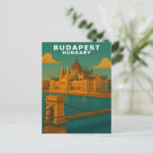 Budapest, Hungary Riverside Architecture Travel Briefkaart (Staand voorkant)