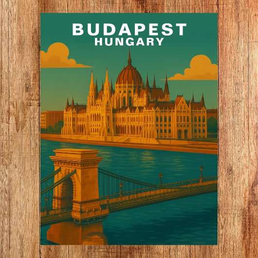 Budapest, Hungary Riverside Architecture Travel Briefkaart