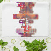 Budapest Hungary Skyline Theedoek (Gevouwen)