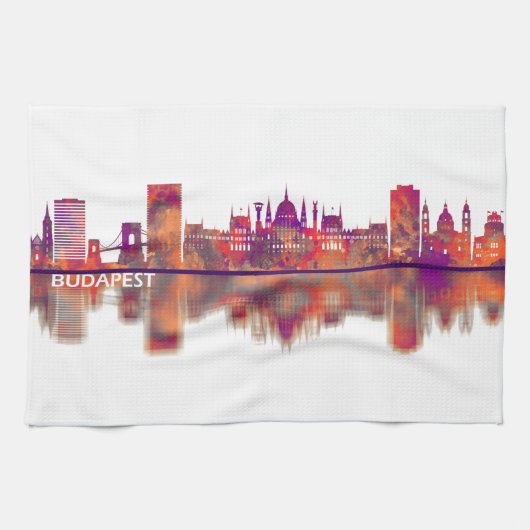 Budapest Hungary Skyline Theedoek (Horizontaal)