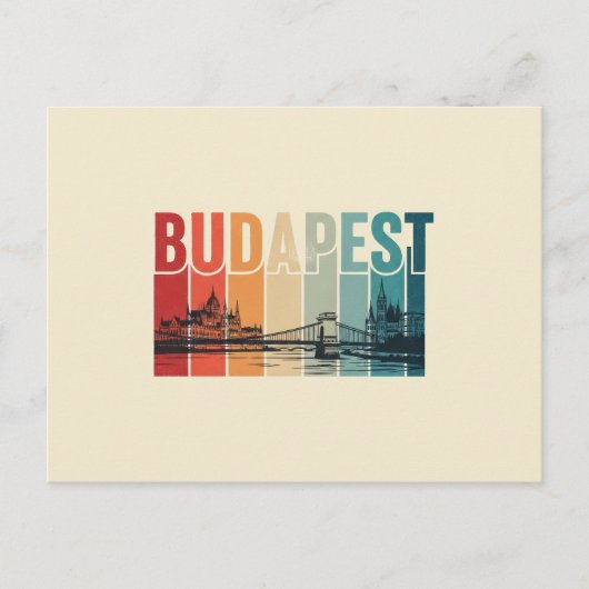 Budapest Hungary Travel Briefkaart (Voorkant)