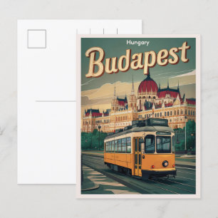 Budapest Hungary vintage Francis Joseph Bridge Briefkaart