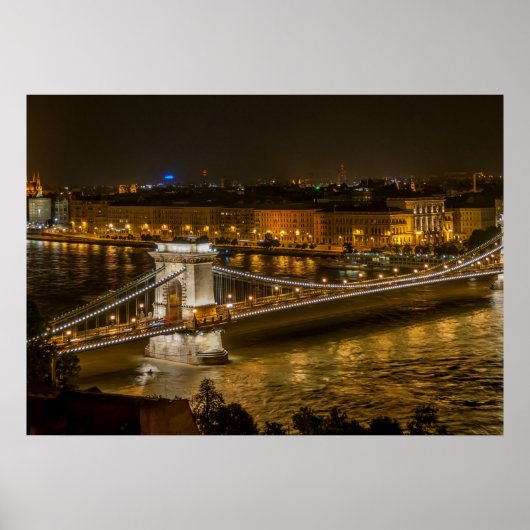 Budapest Kettingbrug Poster (Voorkant)