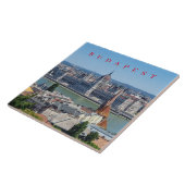 Budapest panoramisch uitzicht keramische tegel tegeltje (Zijkant)