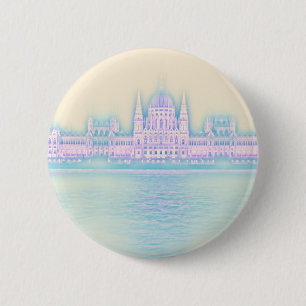 Budapest Parliament Building Hongarije Ronde Button 5,7 Cm