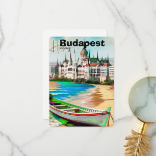 Budapest Reisbriefkaart Kunst, Hongarije Reisbrief Bedankkaart