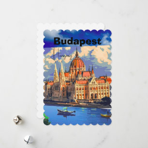 Budapest Reisbriefkaart Kunst, Hongarije Reisbrief Feestdagenkaart