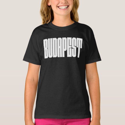 Budapest stadslogo ontwerp t-shirt (Voorkant)