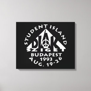Budapest, Student Island, Diak Sziget, Rock poster Canvas Afdruk
