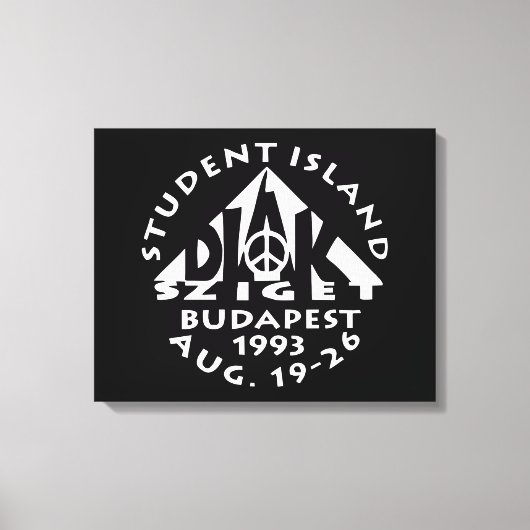 Budapest, Student Island, Diak Sziget, Rock poster Canvas Afdruk (Voorkant)
