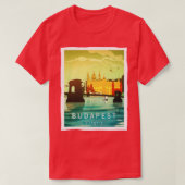 Budapest Travel Hongarije Retro Style Art T-shirt (Design voorkant)