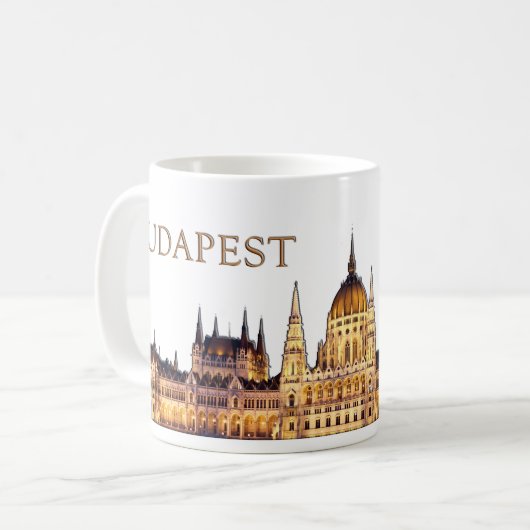 Budapest Travel Souvenir Koffiemok (Voorkant links)