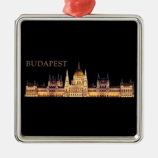 Budapest Travel Souvenir Metalen Ornament (Voorkant)