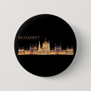 Budapest Travel Souvenir Ronde Button 5,7 Cm