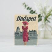 Budapest vintage mode briefkaart (Staand voorkant)