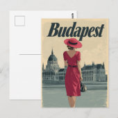 Budapest vintage mode briefkaart (Voorkant / Achterkant)