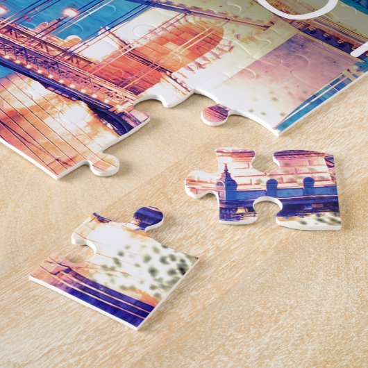 Budapest - vintage-poster legpuzzel (Zijkant)