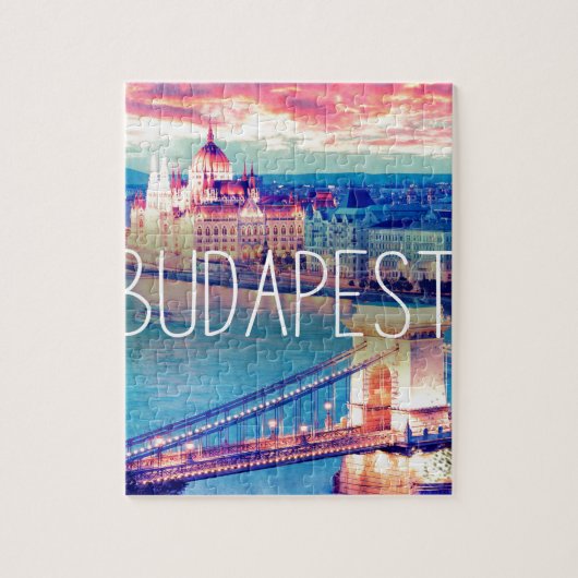 Budapest - vintage-poster legpuzzel (Verticaal)