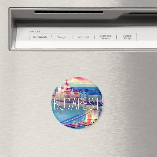 Budapest, vintage poster magneet (Insitu (Vaatwasser))