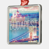 Budapest, vintage poster metalen ornament (Links)