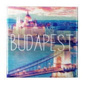Budapest, vintage poster tegeltje (Voorkant)
