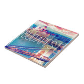 Budapest, vintage poster tegeltje (Zijkant)