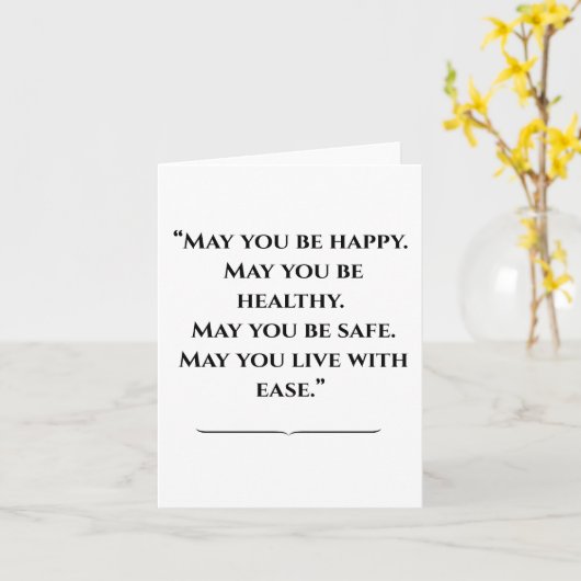 Budda Inspirerend Quote Kaart (Gele Bloem)