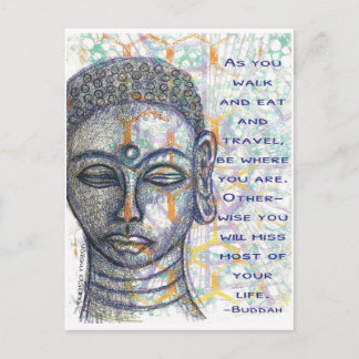 Buddah Briefkaart Sketch