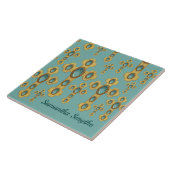 Budded Crosses met 6 Faux Turquoise - Tegeltje (Zijkant)