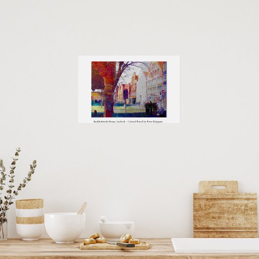 Buddenbrook-House, Luebeck, Noord-Duitsland Poster (Keuken)