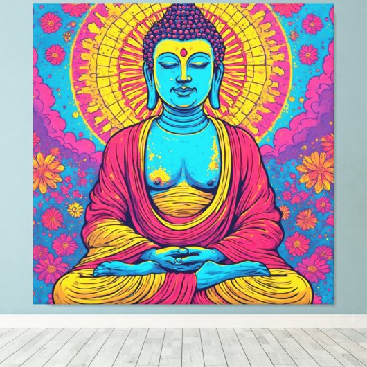 BUDDHA-13 CANVAS AFDRUK (Insitu (Houten vloer))