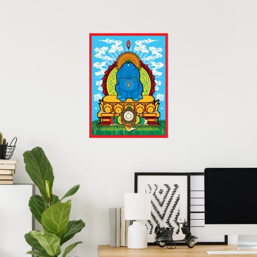 BUDDHA 18x24 Poster (Thuiskantoor)
