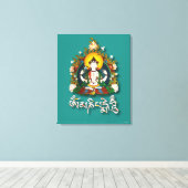 Buddha Amitabha Om Mani Padme Hum Tibetan Canvas Afdruk (Insitu (Houten vloer))