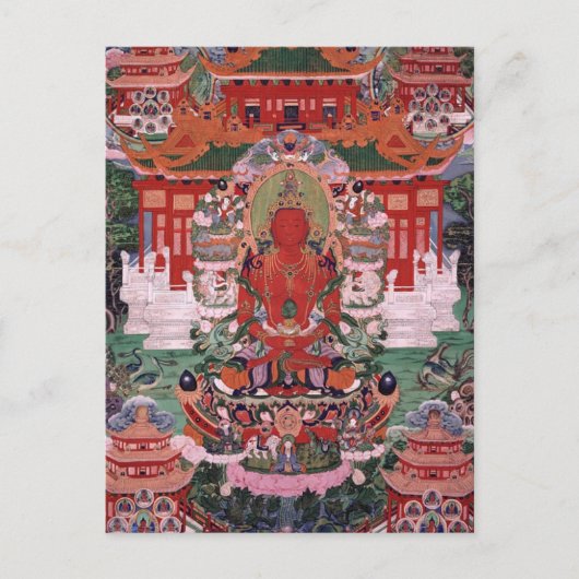 Buddha Amitayus Briefkaart (Voorkant)
