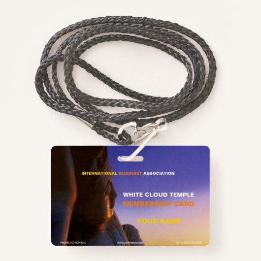 Buddha Badge (Voorkant met draagriem)