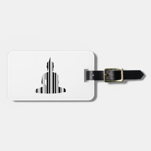 BUDDHA BAR CODE Boeddhistische Barcodepatroonontwe Bagagelabel (Voorkant horizontaal)