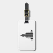 BUDDHA BAR CODE Boeddhistische Barcodepatroonontwe Bagagelabel (Voorkant verticaal)