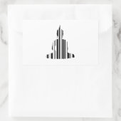 BUDDHA BAR CODE Buddhist Barcode Patroonontwerp Rechthoekige Sticker (Tas)